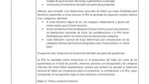 Fifa anuncia 15 mudanças nas regras do futsal; gol de saída de