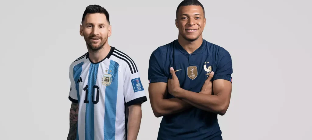 Números de Argentina e França na Copa do Mundo