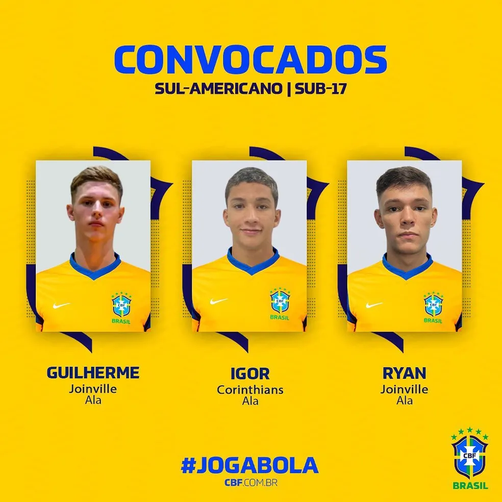 Seleção Brasileira Sub-17 é convocada para a Copa do Mundo; veja