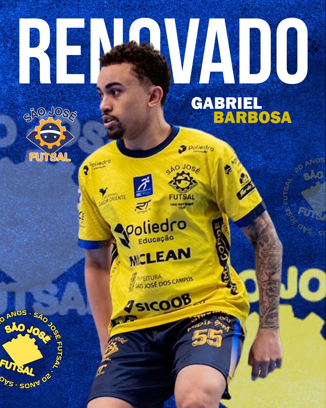 Gabriel Barbosa, do São José, renova contrato para 2027