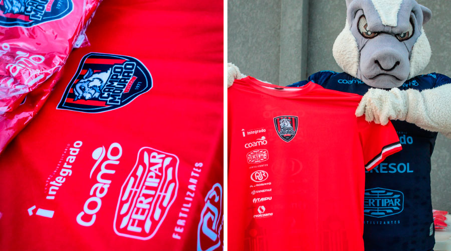 Kits de treinamento entregues a crianças do projeto social do Campo Mourão Futsal